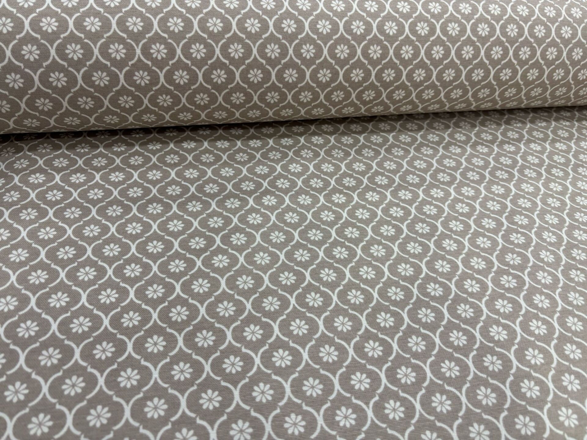 Desenli Duck Keten Kumaş